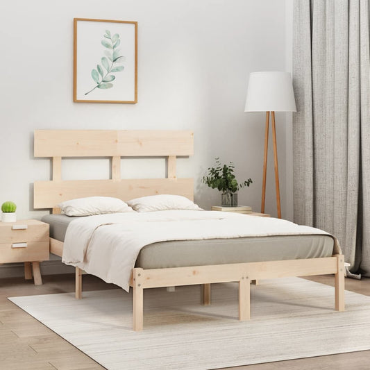 Bed Frame | Natural Wood | Solid Pine Wood (untreated) | 140x200 cm