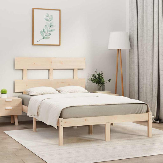 Bed Frame without Mattress 150x200 cm King Size Solid Wood