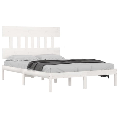 Bed Frame | White | Solid Pine Wood | 120x200 cm | Bed Frame