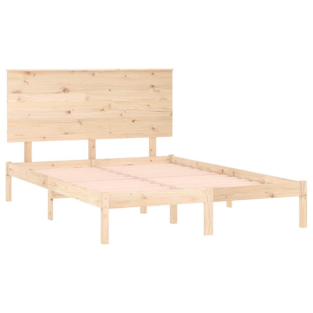 Bed Frame without Mattress 120x190 cm Small Double Solid Wood