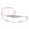 Bed Frame without Mattress White 140x200 cm Solid Wood Pine