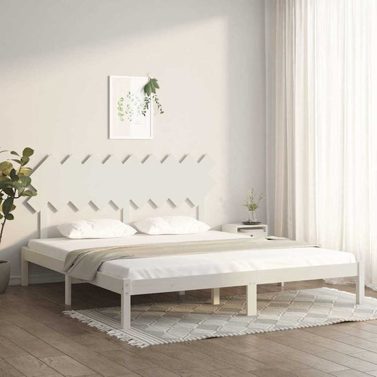 Bed Frame | White | Solid pinewood | Super King | Bed Frame | Rectangular