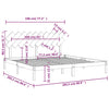 Bed Frame without Mattress White 200x200 cm Solid Wood
