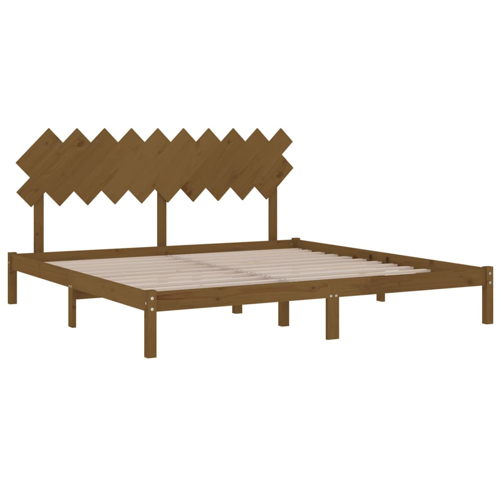 Bed Frame | Honey Brown | Solid Pine Wood | Double | Durable | Bed Frame