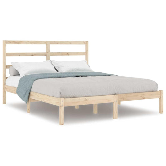 Bed Frame | Light Wood | Solid Pine Wood | Double | Durable | Bed Frame