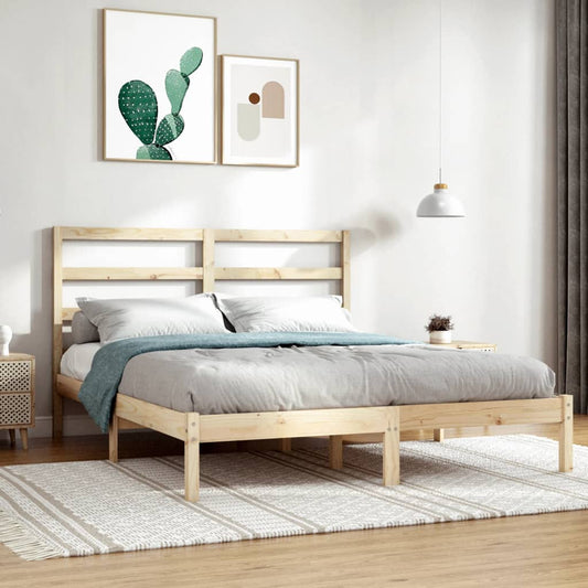 Bed Frame | Light Wood | Solid Pine Wood | Double | Durable | Bed Frame
