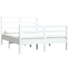 Bed Frame without Mattress White Solid Wood Pine 120x190 cm Small Double