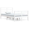 Bed Frame without Mattress White Solid Wood Pine 120x200 cm