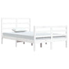 Bed Frame without Mattress White Solid Wood Pine 120x200 cm