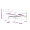 Bed Frame without Mattress White Solid Wood Pine 120x200 cm