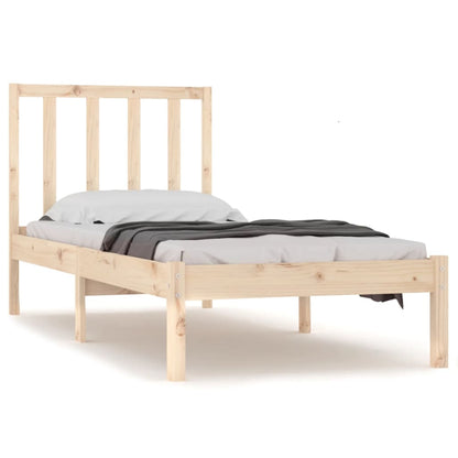 Bed Frame | Natural pine | Solid pine wood | Small Single | Durable