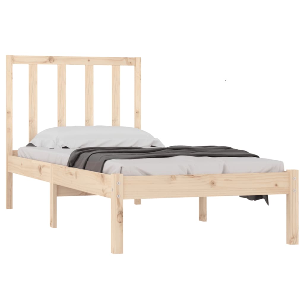 Bed Frame | Natural pine | Solid pine wood | Small Single | Durable