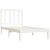 Bed Frame without Mattress White Solid Wood Pine 100x200 cm