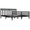\vidaXL Bed Frame without Mattress Black 200x200 cm Solid Wood