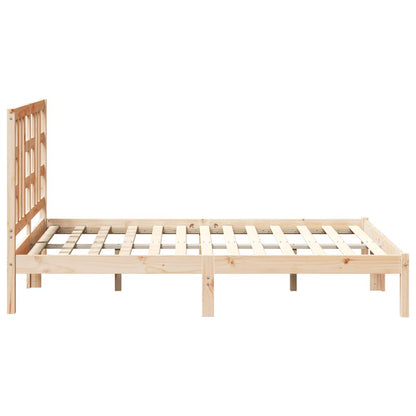 Bed Frame without Mattress 135x190 cm Double Solid Wood