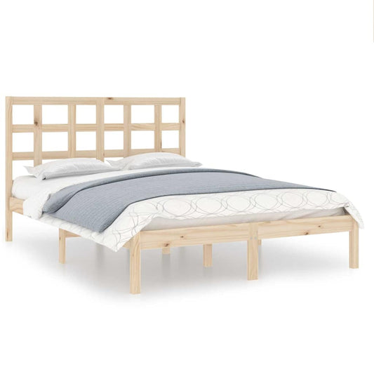 Bed Frame | Natural Pine | Solid Pine wood, Plywood | Double | Durable