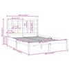 Bed Frame without Mattress White 200x200 cm Solid Wood