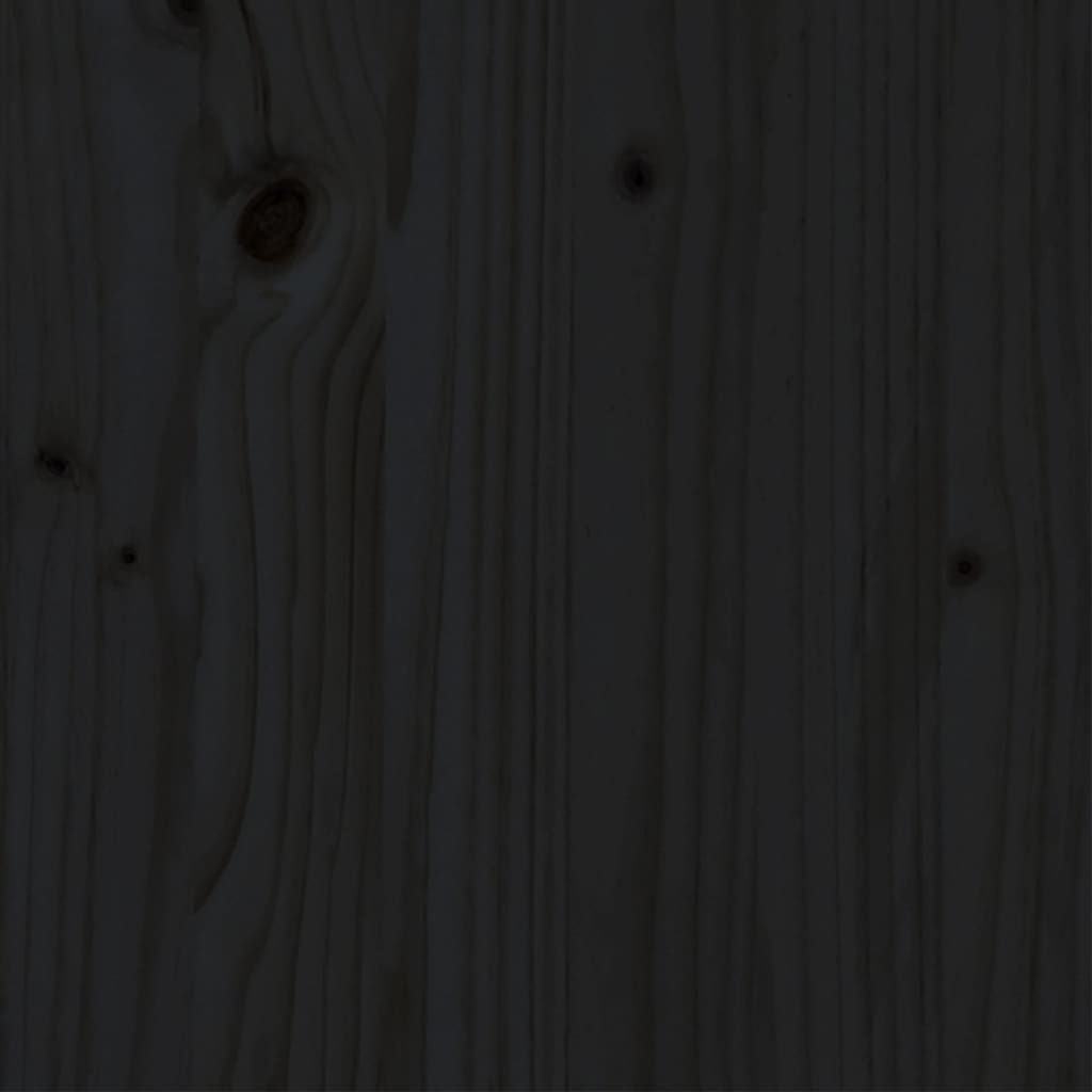 Bed Frame | Black | Solid pinewood | Double | Simplistic | Bed Frame