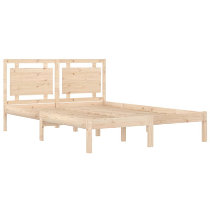 Bed Frame | Untreated Wood | Solid Pine Wood | Double | Bed Frame