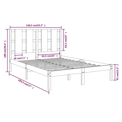 Bed Frame | Natural Pine | Solid Pine Wood | Double | Durable | Bed Frame