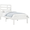 Bed Frame without Mattress White Solid Wood 90x200 cm