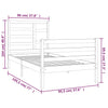 Bed Frame without Mattress White Solid Wood 90x190 cm Single