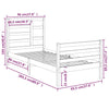 Bed Frame without Mattress White Solid Wood 90x200 cm
