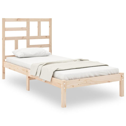 Bed Frame without Mattress Solid Wood 75x190 cm Small Single