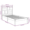 Bed Frame without Mattress White Solid Wood 90x190 cm Single