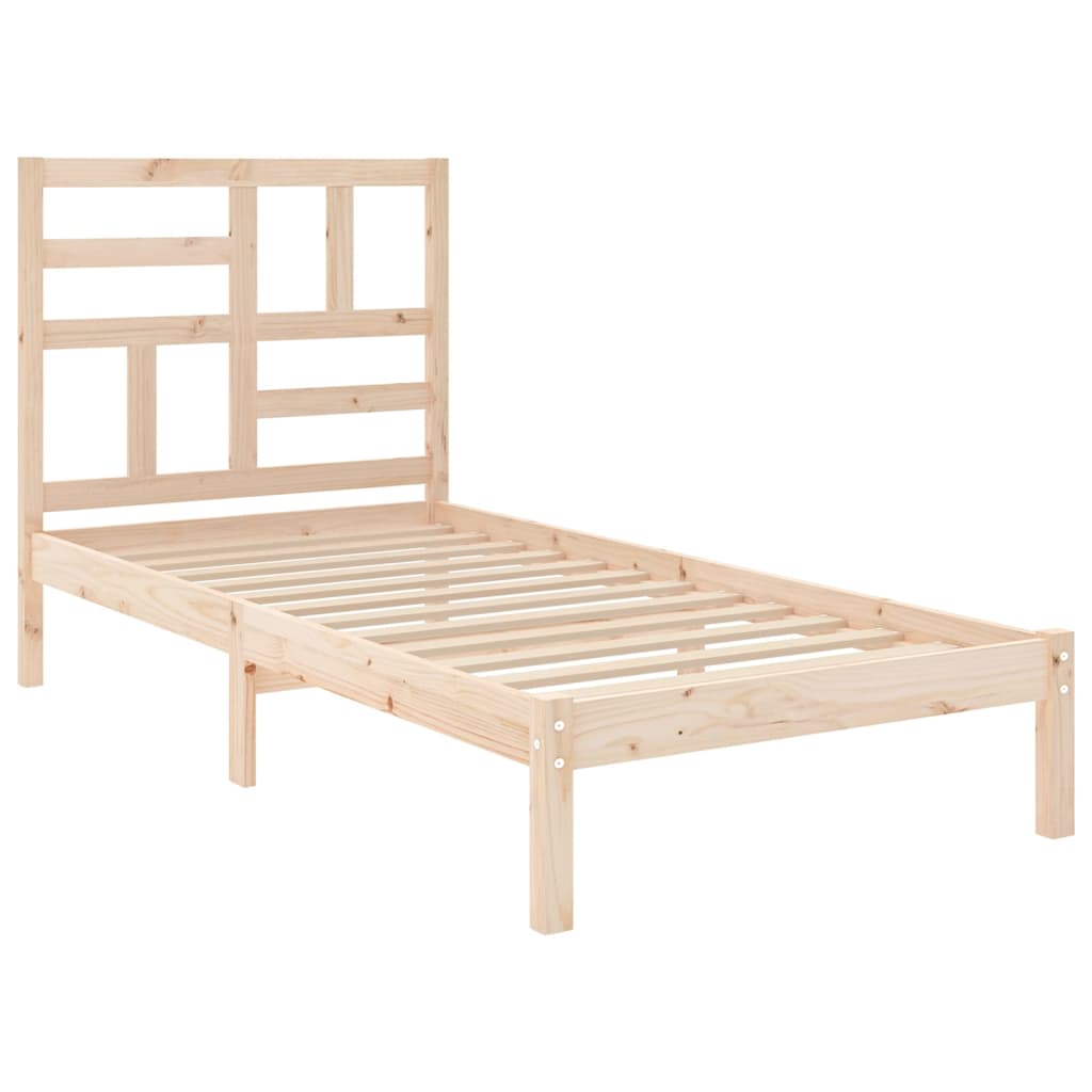 Bed Frame without Mattress Solid Wood 90x200 cm