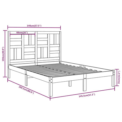 Bed Frame | Natural Pine | Solid pine wood | Double | Durable | Bed Frame