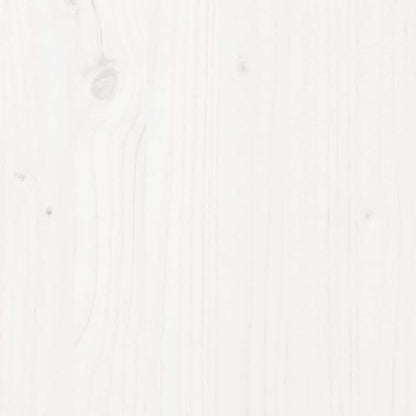 Bed Frame without Mattress White Solid Wood 140x200 cm