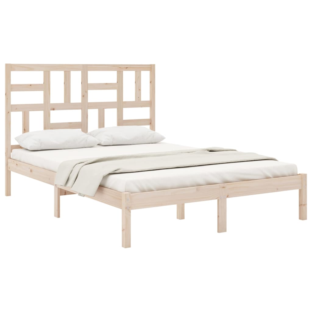 Bed Frame | Natural Wood | Solid pinewood | Double | Durable | Bed Frame