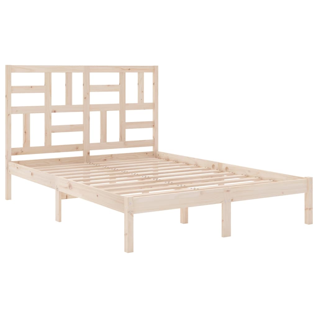 Bed Frame | Natural Wood | Solid pinewood | Double | Durable | Bed Frame