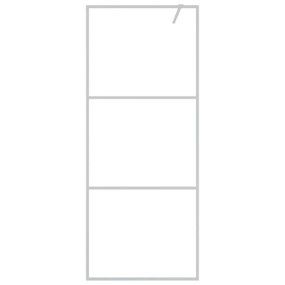 Walk-in Shower Wall Silver 80x195 cm Clear ESG Glass