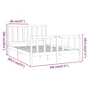Bed Frame without Mattress White 140x200 cm Solid Wood Pine