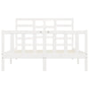 Bed Frame without Mattress White 140x200 cm Solid Wood Pine