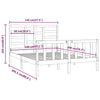 Bed Frame without Mattress White 140x200 cm Solid Wood Pine
