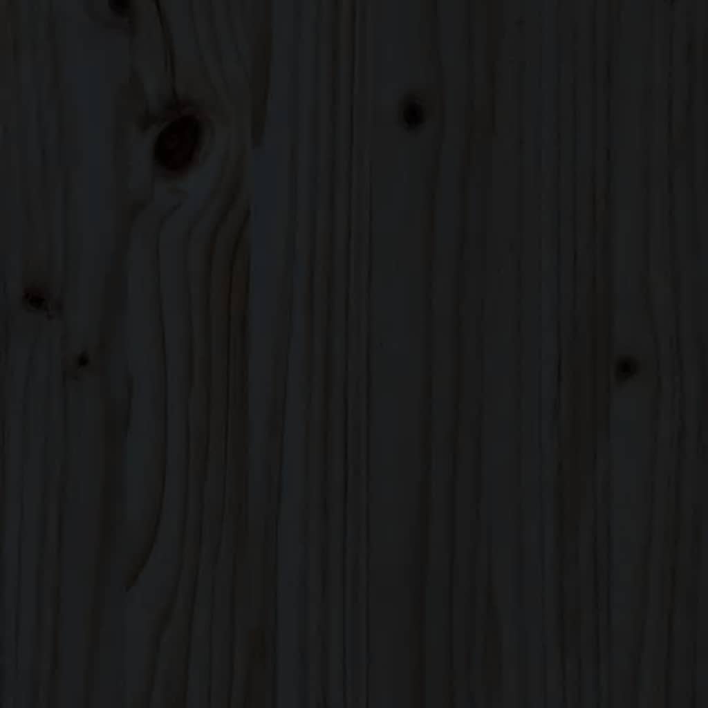 Bed Frame | Black | Solid pine wood for frame, plywood for slats