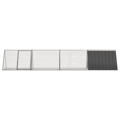 Rabbit Cage Anthracite 403.5x80.5x71 cm Galvanised Steel