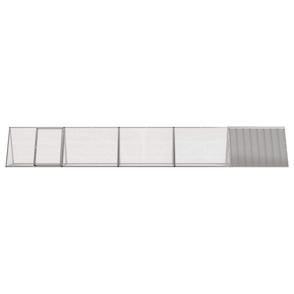 Rabbit Cage Grey 504.5x80.5x71 cm Galvanised Steel