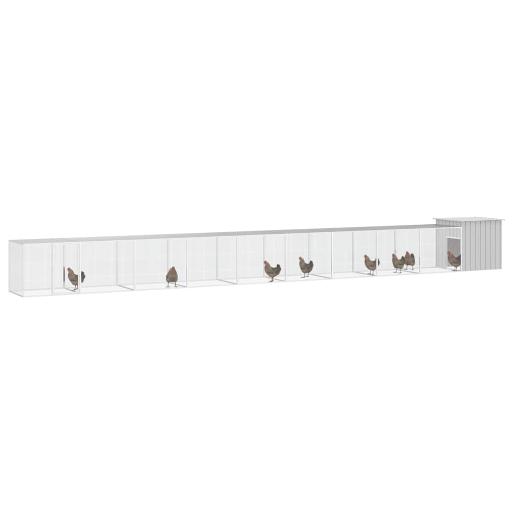 Chicken Cage Grey 1000x91x100 cm Galvanised Steel