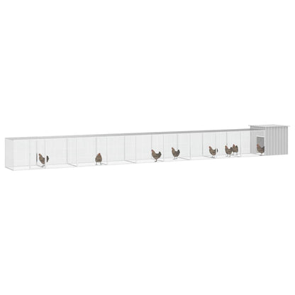 Chicken Cage Grey 1000x91x100 cm Galvanised Steel