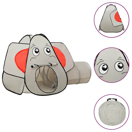 Elephant Children Play Tent with 250 Balls Grey 174x86x101 cm