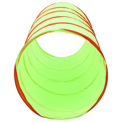 Children Play Tunnel with 250 Balls Green 175 cm Polyester