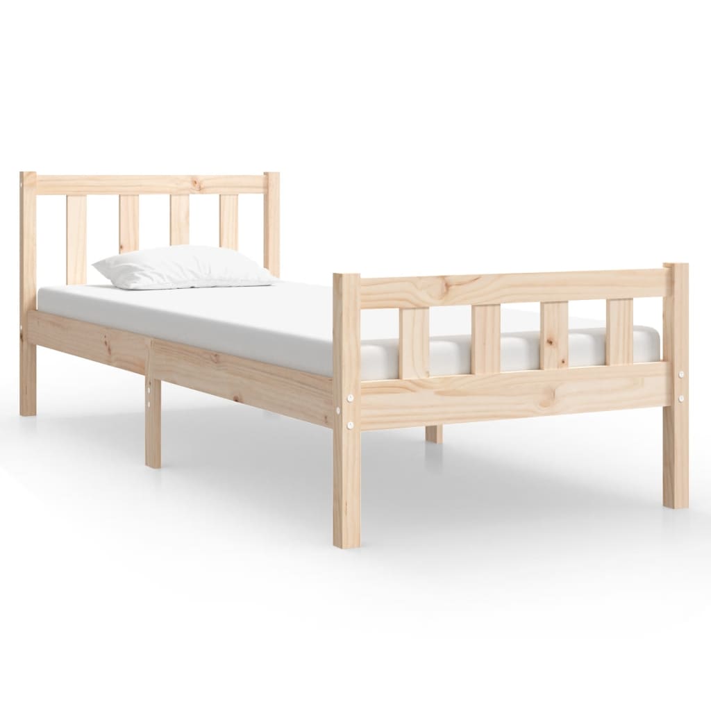 Bed Frame without Mattress Solid Wood Single
