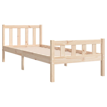 Bed Frame without Mattress Solid Wood Single