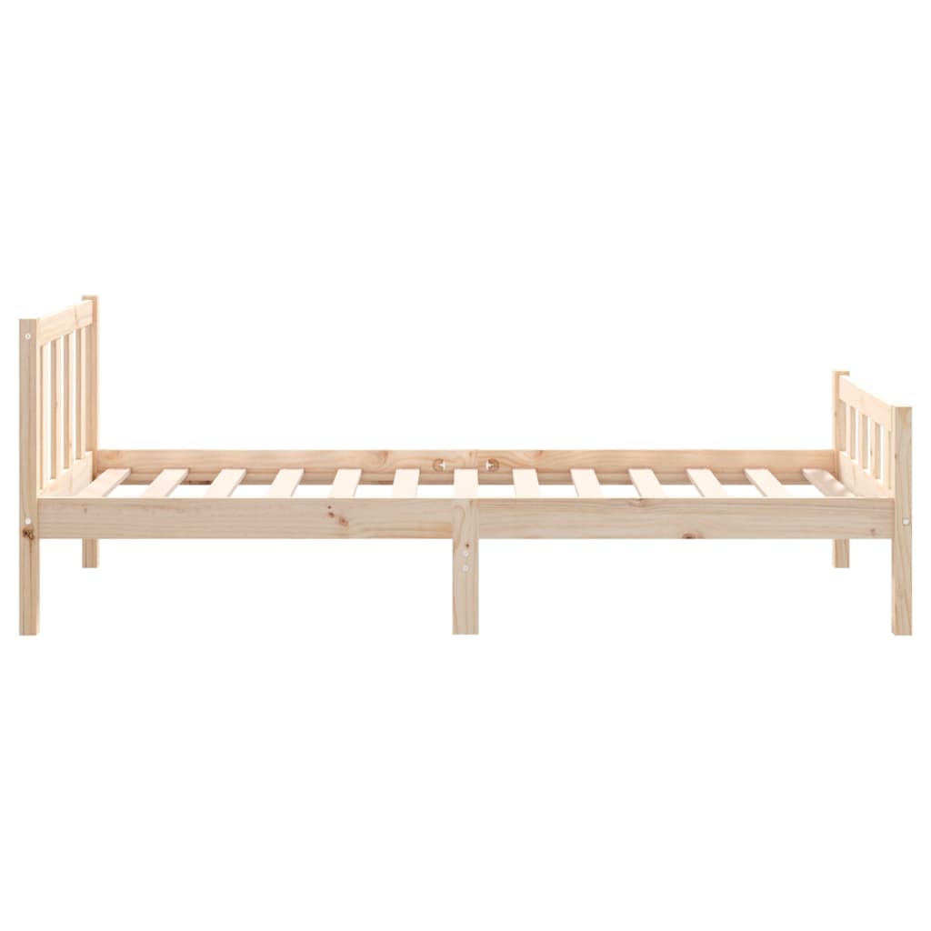 Bed Frame without Mattress Solid Wood Single