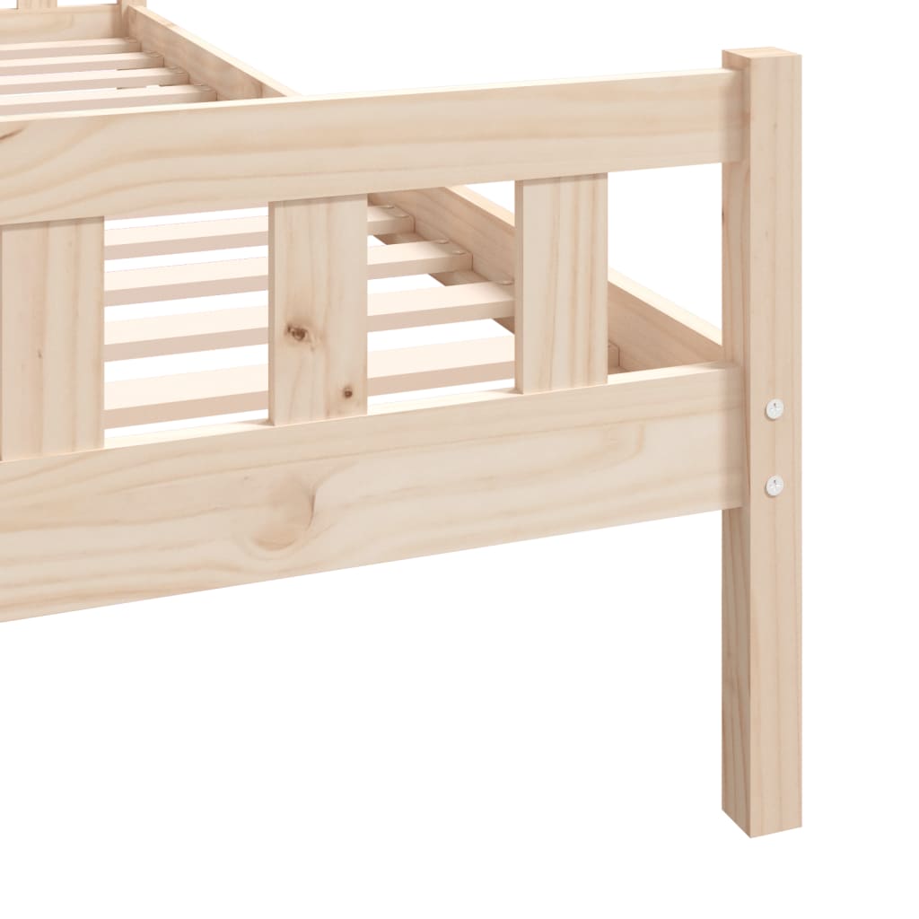 Bed Frame without Mattress Solid Wood Single