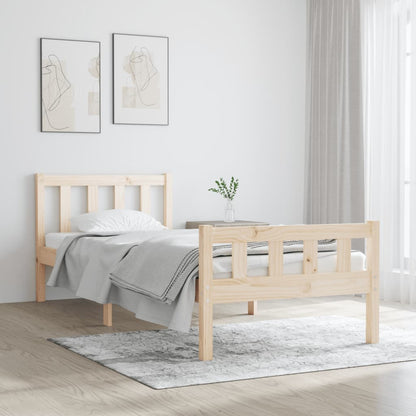 Bed Frame without Mattress Solid Wood Single